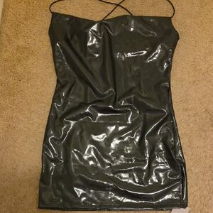 Missguided Shimmering Black Mini Dress